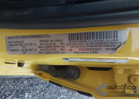 2014 Fiat 500L Trekking from USA, damaged, VIN ZFBCFADH1EZ021527